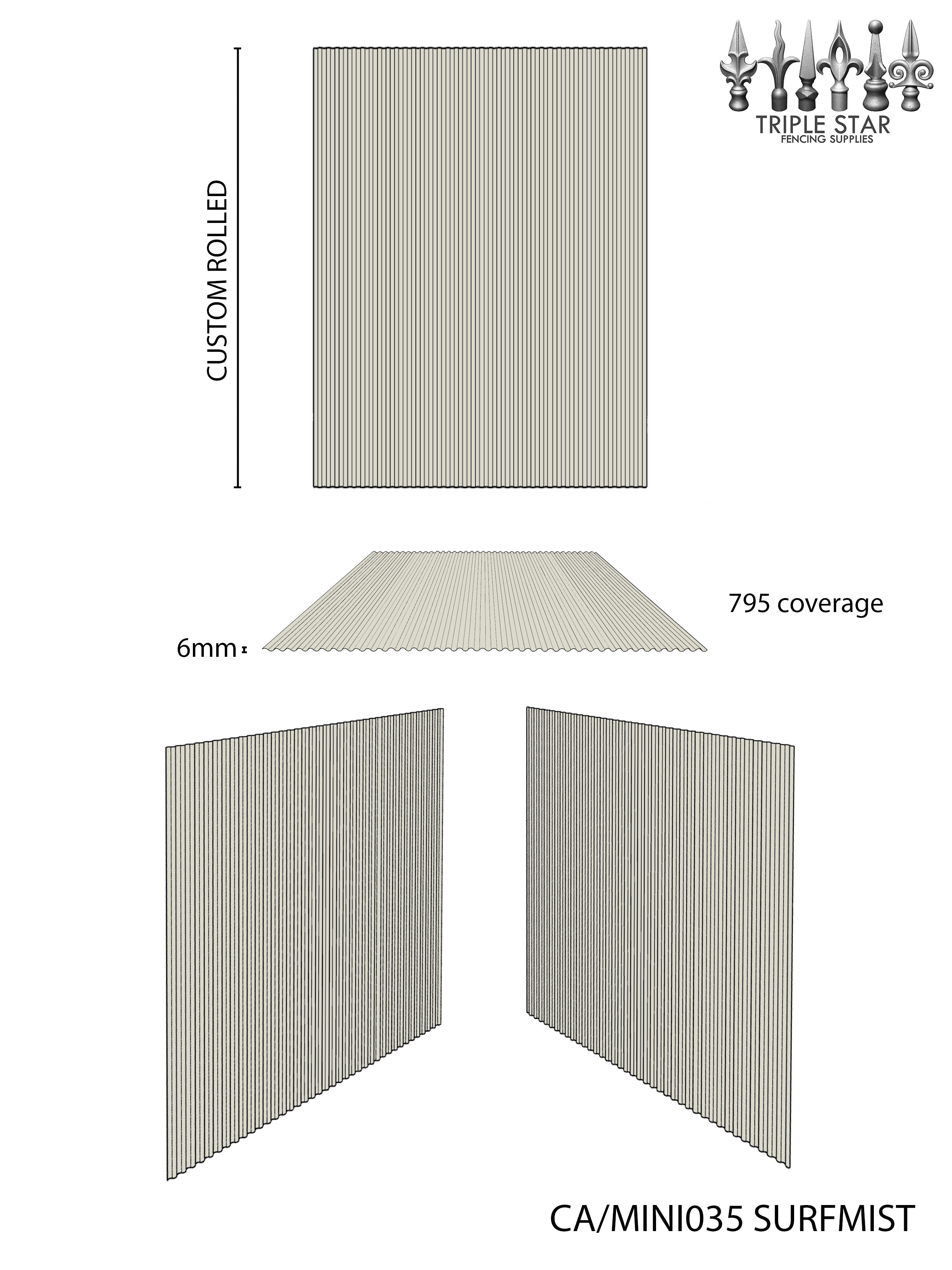 Colorbond® Mini Corrugated Sheet SURFMIST