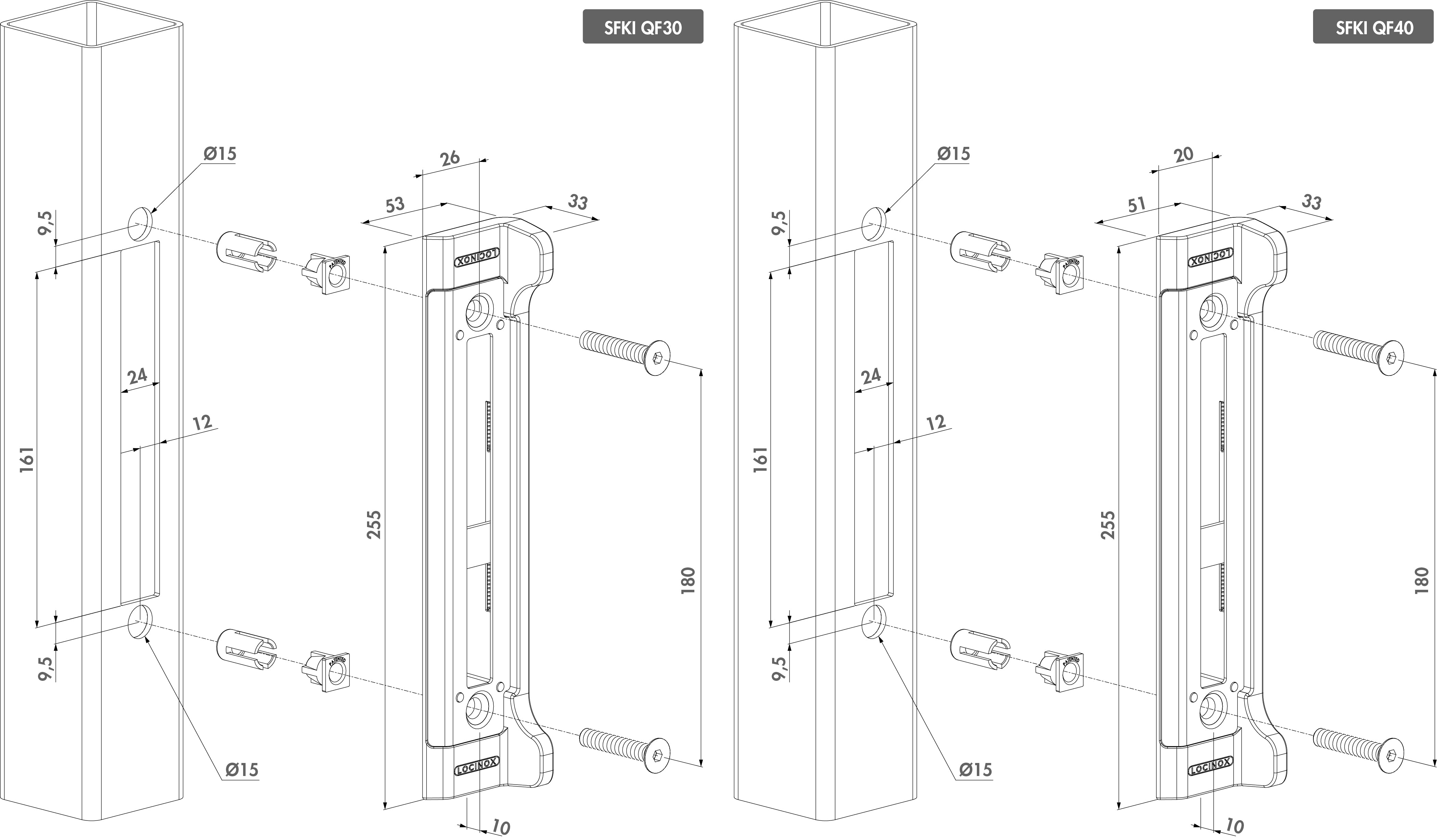 Locinox Keep for FORTY, FIFTY, SIXTY LOCK