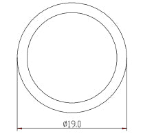 Aluminium Ø19x1.2 Round Mill